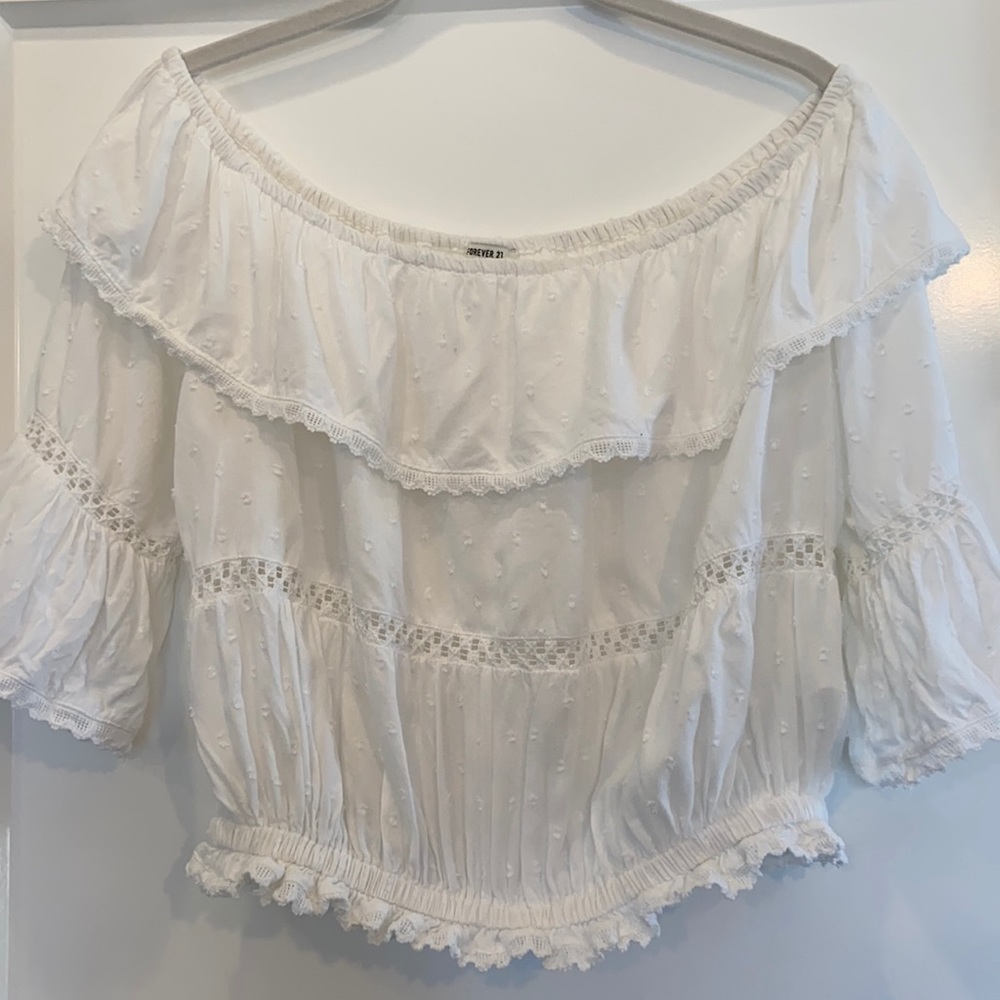 Off the shoulder crop top